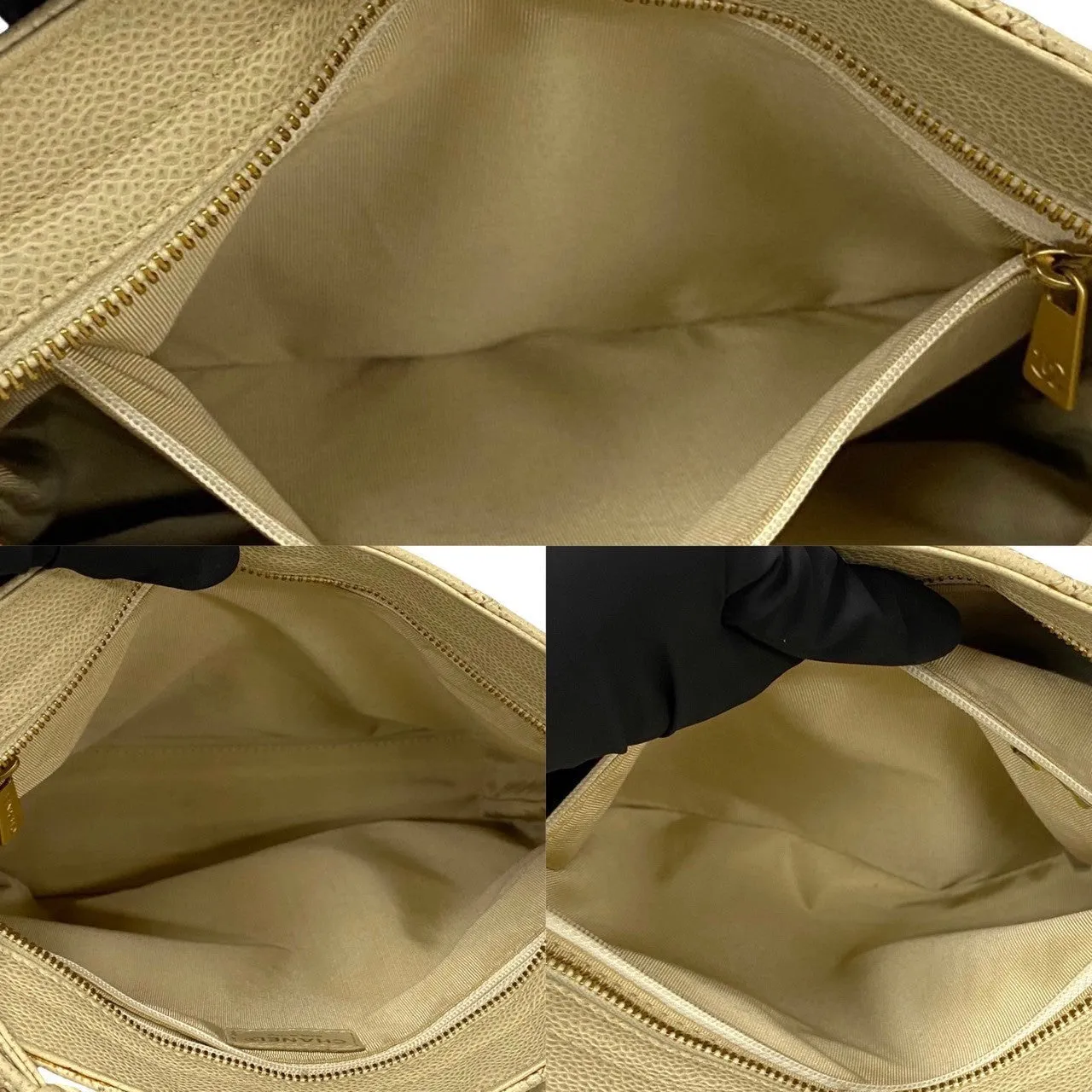 Chanel CC Caviar Shoulder Bag  Leather Shoulder Bag in Good condition