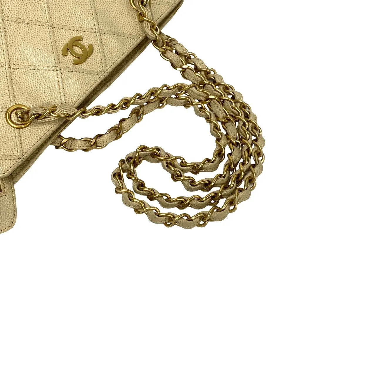 Chanel CC Caviar Shoulder Bag  Leather Shoulder Bag in Good condition