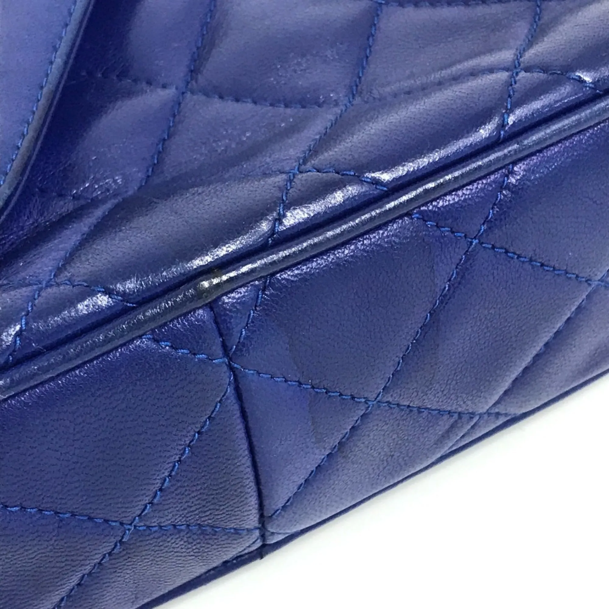 Chanel CC Mark CC bag shawl Shoulder Bag blue GoldHardware