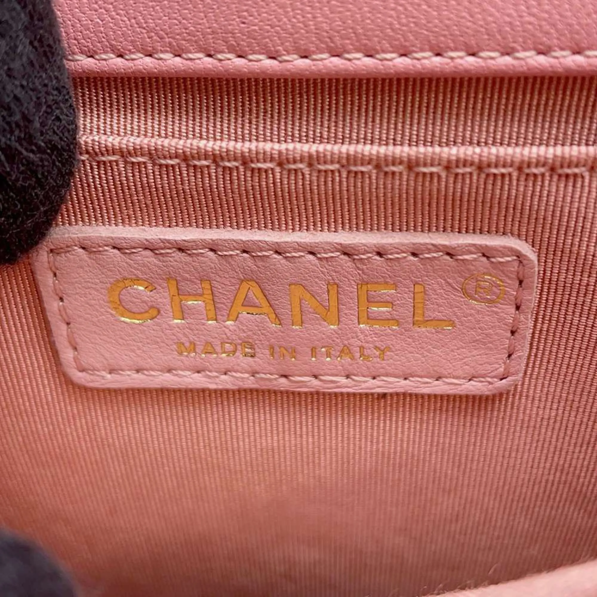 Chanel Chain Shoulder Bag Fake Pearl Matelasse Coco Mark Lambskin AS0580 CHANEL Women's