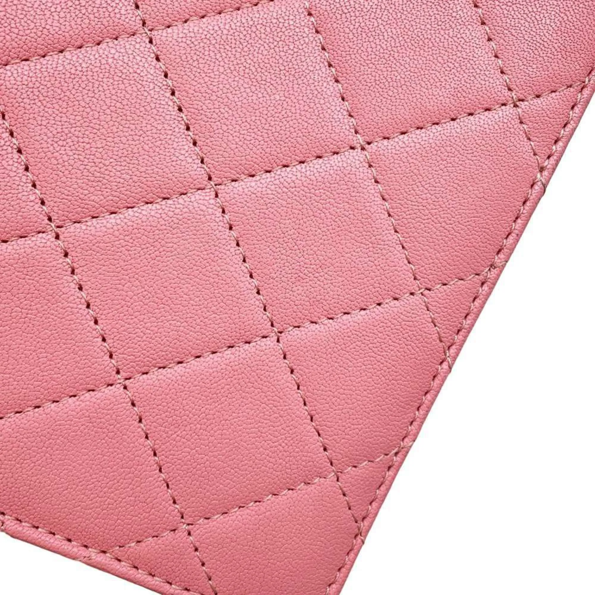 Chanel Chain Shoulder Bag Fake Pearl Matelasse Coco Mark Lambskin AS0580 CHANEL Women's