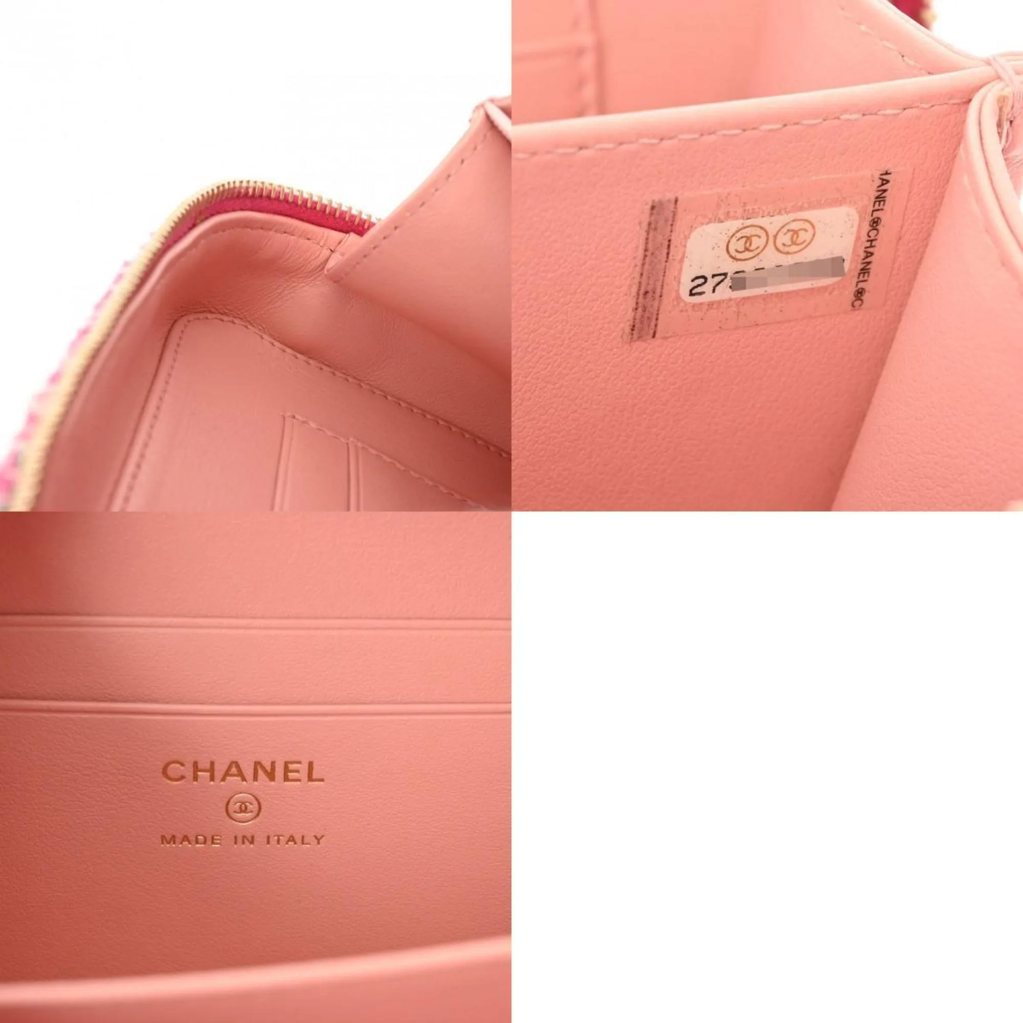 CHANEL Chanel CC Figley Chain Shoulder Pink A84452 Women's Tweed Bag