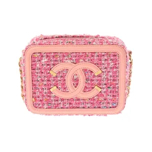 CHANEL Chanel CC Figley Chain Shoulder Pink A84452 Women's Tweed Bag
