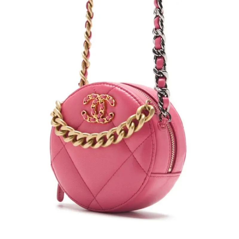 CHANEL ??CHANEL?? CHANEL 19 Matrasse Chain Shoulder  Pink (GenSilver Gold ) Tote Bag  Stunt Bag Lady Hybrid ?? Ship?? Vintage s Online