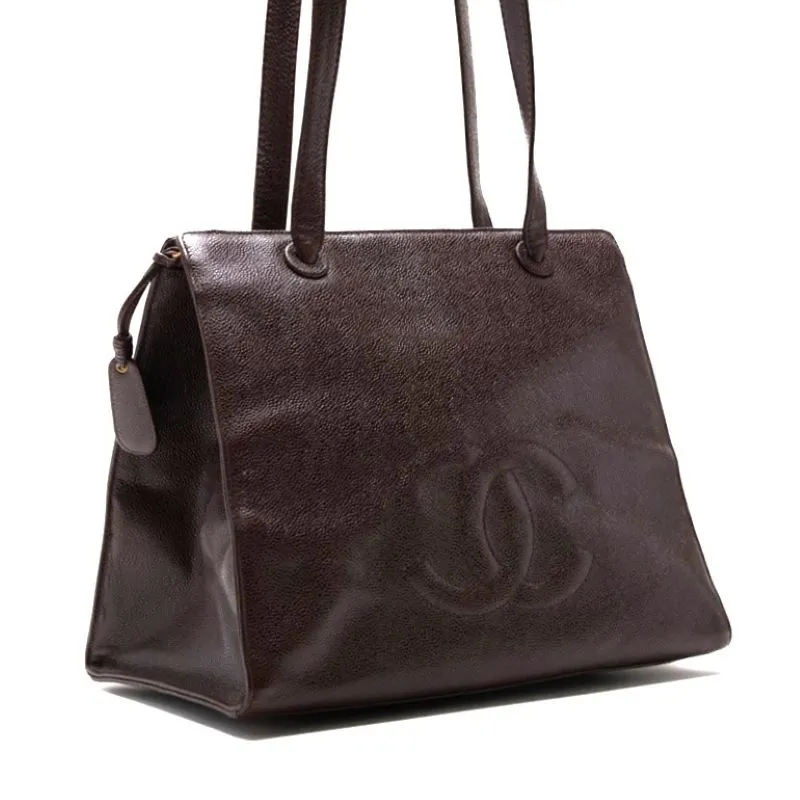 CHANEL ??CHANEL?? COCOMARK  CHARM SHOULDER BAG CABIA SKIN BRUN (GOLD GOLD) TOTO BAG LADY START BAG LADY HYBRAND ?? SHOULDER BAG?? LADY START BAG LADY HYBRAND ??FREE SHOULDER BAG??