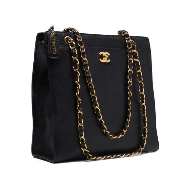 CHANEL ??CHANEL?? Turnlock Double Chain Sder Caviar S Black  Shoulder Bag Mini Shellder Bag  Shellder Bag Hybrid ?? Ship?? Eckham Shaboo Online