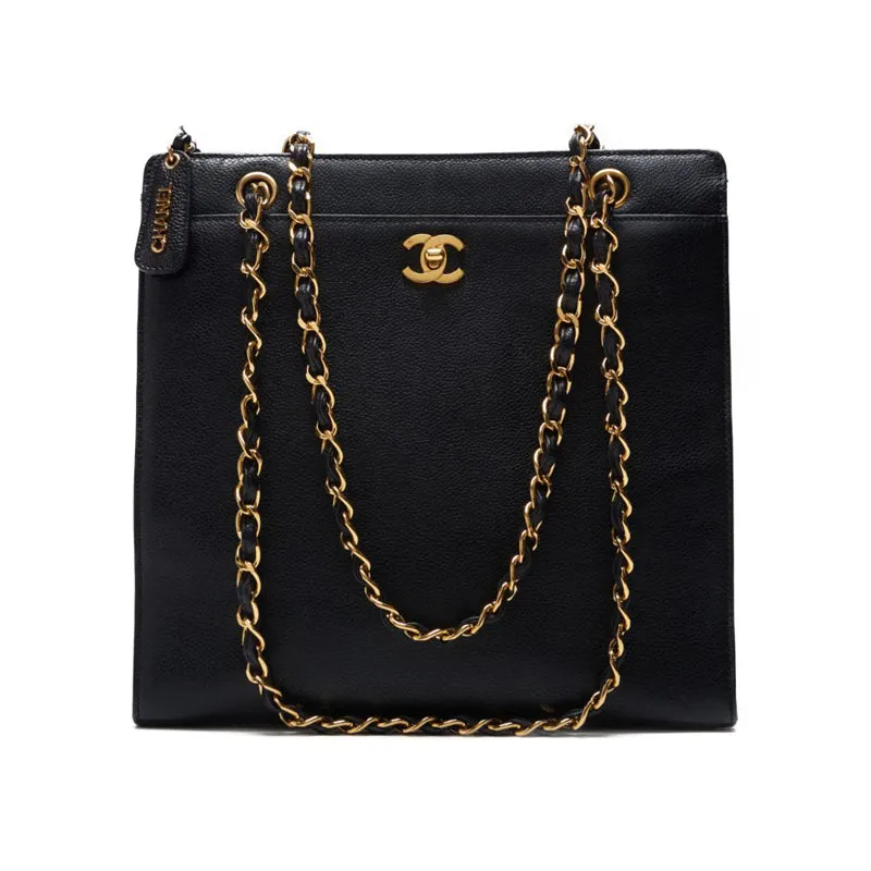 CHANEL ??CHANEL?? Turnlock Double Chain Sder Caviar S Black  Shoulder Bag Mini Shellder Bag  Shellder Bag Hybrid ?? Ship?? Eckham Shaboo Online