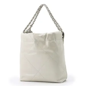 CHANEL CHANEL22 ChainShoulder Bag Gray AS3980 Shiny Calf Leather Size Mini