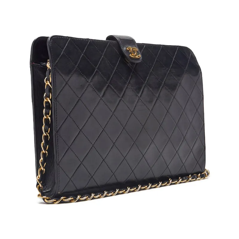 CHANEL ??CHANEL??Pushlock Square Chain Shoulder  Black  Shoulder Bag  ?? Ship????Free Shipping??