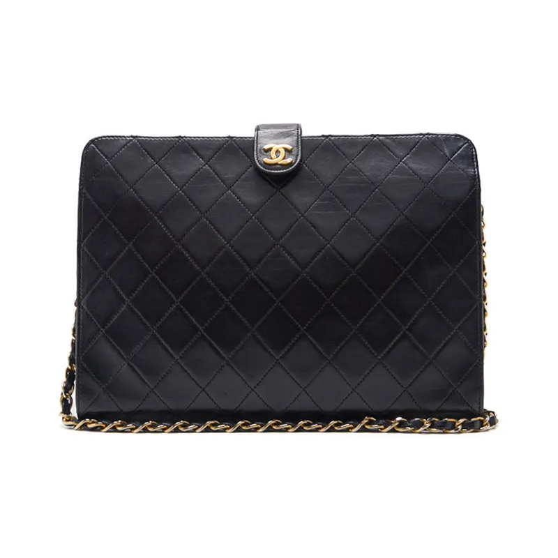 CHANEL ??CHANEL??Pushlock Square Chain Shoulder  Black  Shoulder Bag  ?? Ship????Free Shipping??