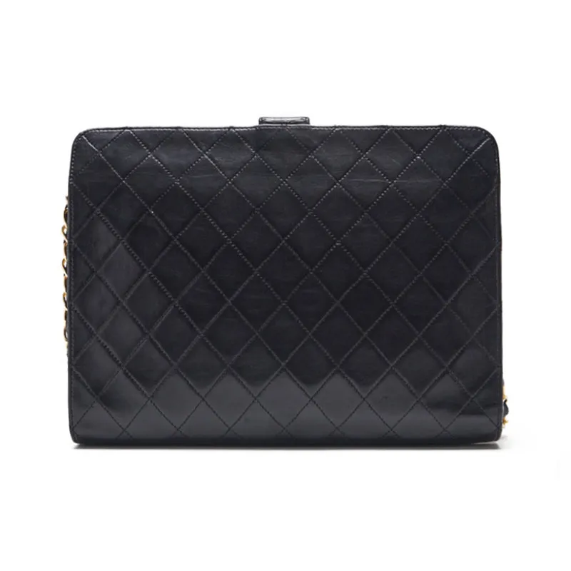 CHANEL ??CHANEL??Pushlock Square Chain Shoulder  Black  Shoulder Bag  ?? Ship????Free Shipping??