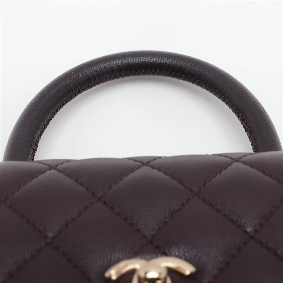 Chanel Coco Handle 24 XS Caviar S 2WAY Shoulder Bag Brown G  A92990