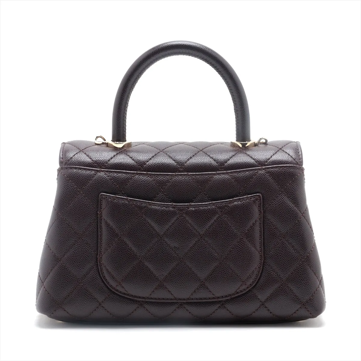 Chanel Coco Handle 24 XS Caviar S 2WAY Shoulder Bag Brown G  A92990