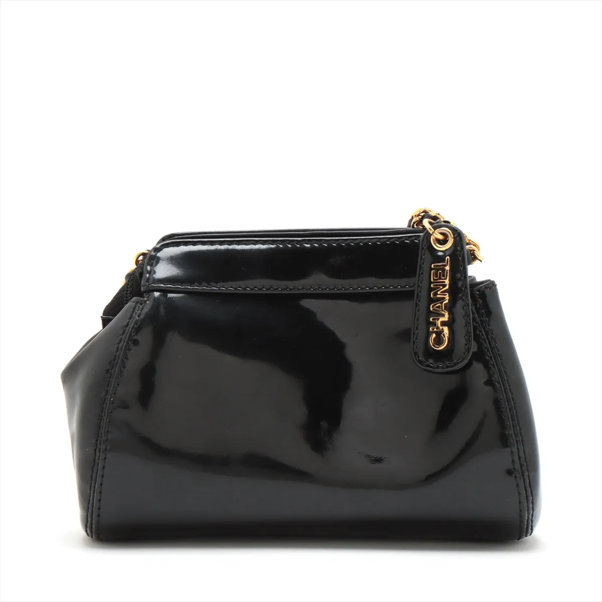 Chanel Coco Patent Leather Chain Shoulder Bag Black G  5th