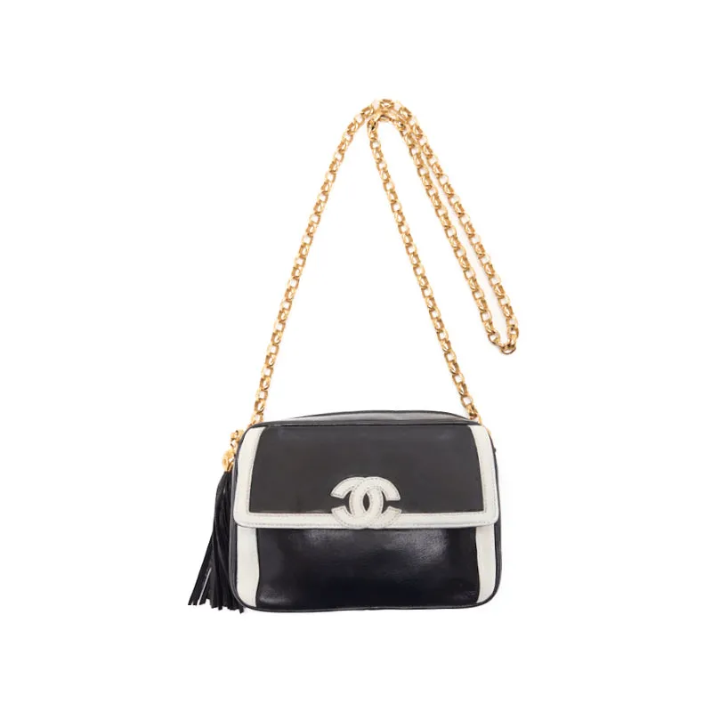 Chanel Coco Vision Chain Shoulder  Fringes Bicycle Color  White  Black  Shoulder Bag Mini Shoulder Bag  Bag Hybrid ?? Ship?? Himalan Bookstore Online