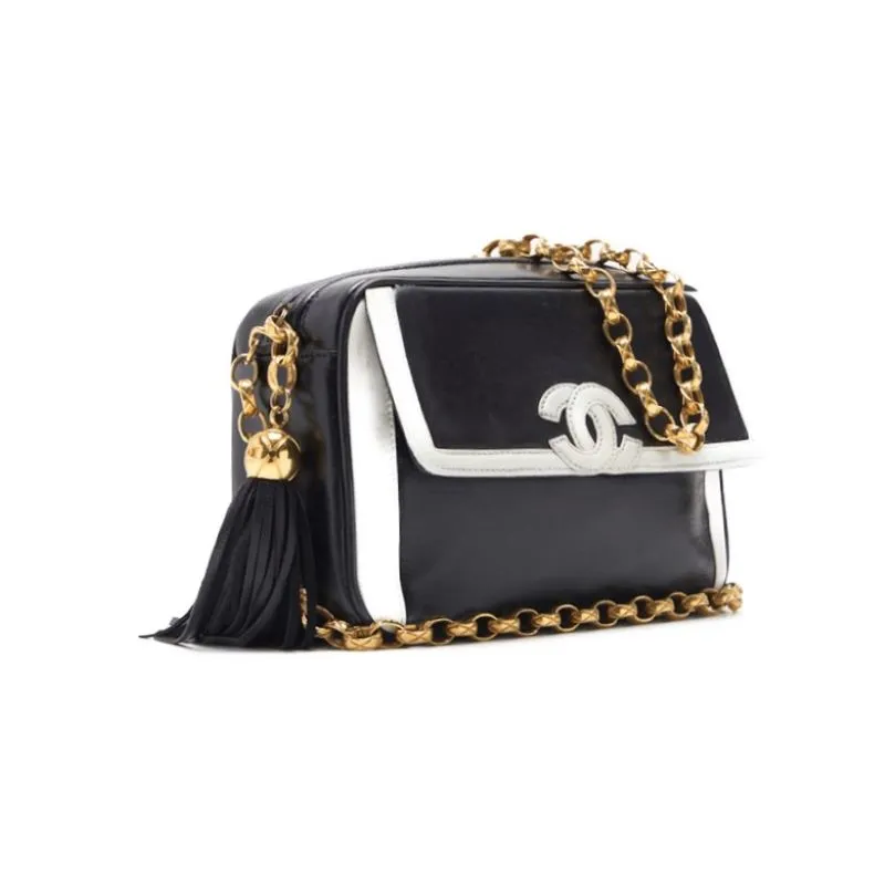 Chanel Coco Vision Chain Shoulder  Fringes Bicycle Color  White  Black  Shoulder Bag Mini Shoulder Bag  Bag Hybrid ?? Ship?? Himalan Bookstore Online