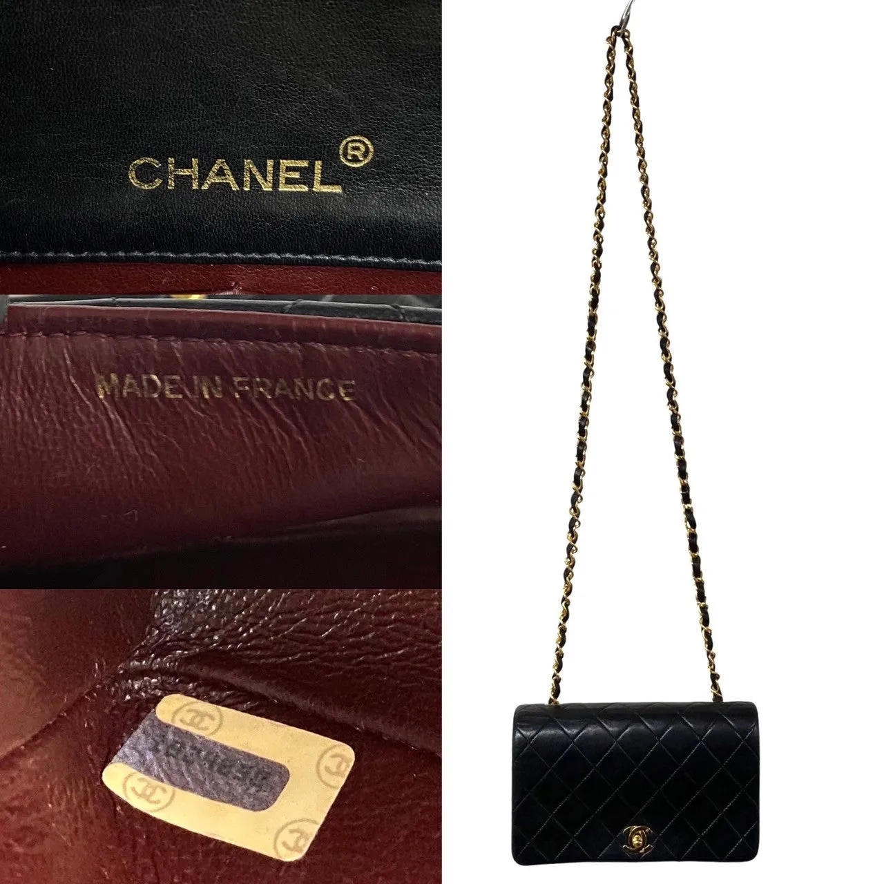 Chanel Matelasse Lambskin Full Flap 19Cm Leather Mini Shoulder Bag Leather Shoulder Bag 64159 in Good condition