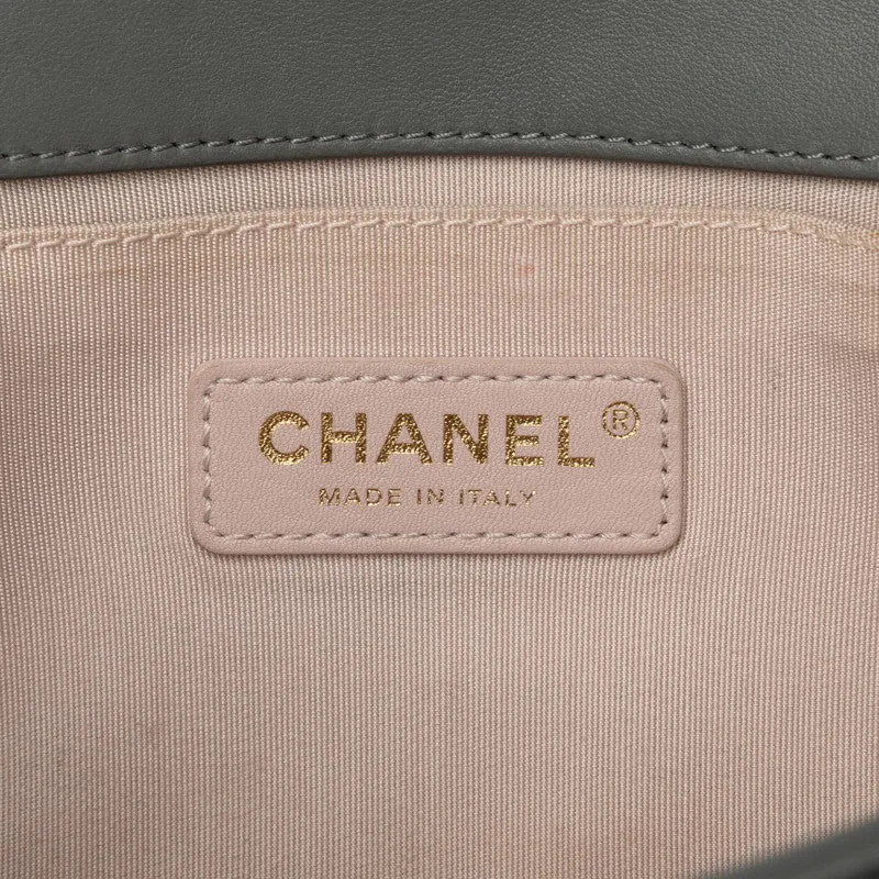 Chanel Medium Camellia Patchwork Le Boy Flap Bag Leather Shoulder Bag in Good condition