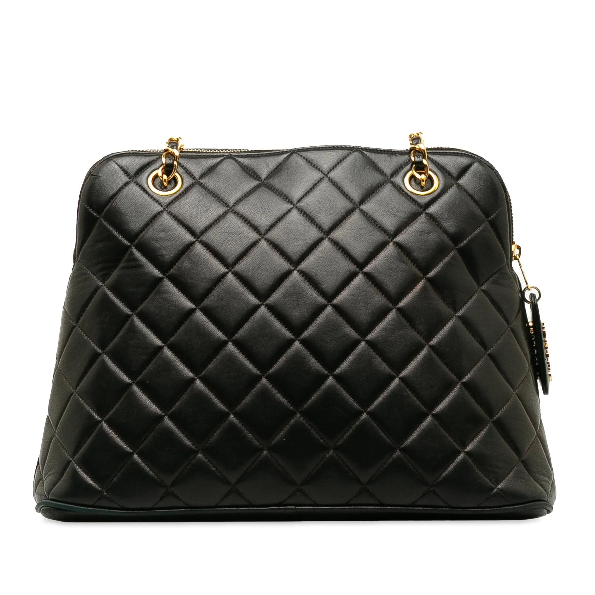 Chanel Quilted Lambskin Dome Shoulder Bag (SHG-BDgoe5)
