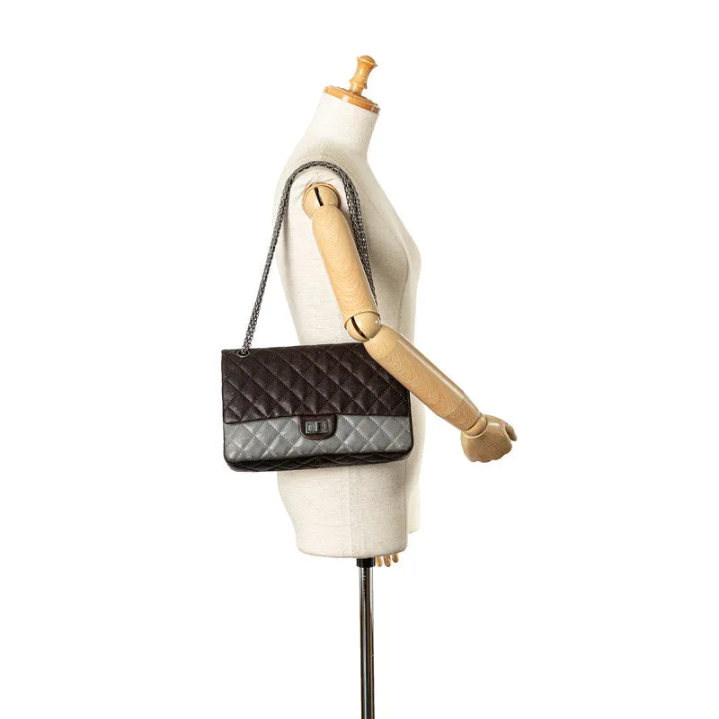 Chanel Reissue Medium Caviar Double Flap Bag Leather Shoulder Bag in Good condition