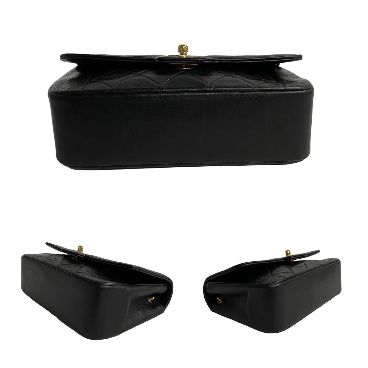CHANEL Shoulder Bag lambskin black Matrasse