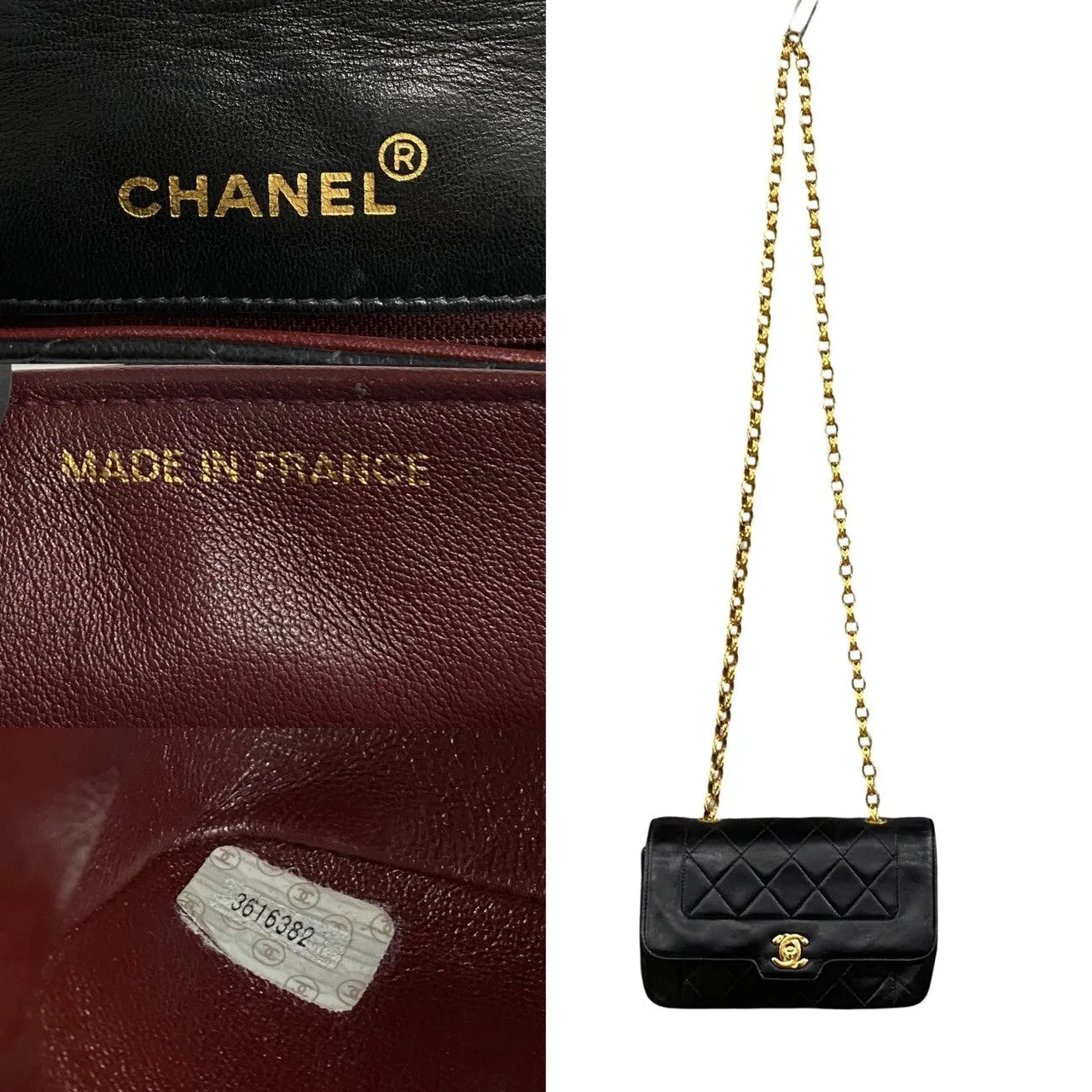 CHANEL Shoulder Bag lambskin black Matrasse