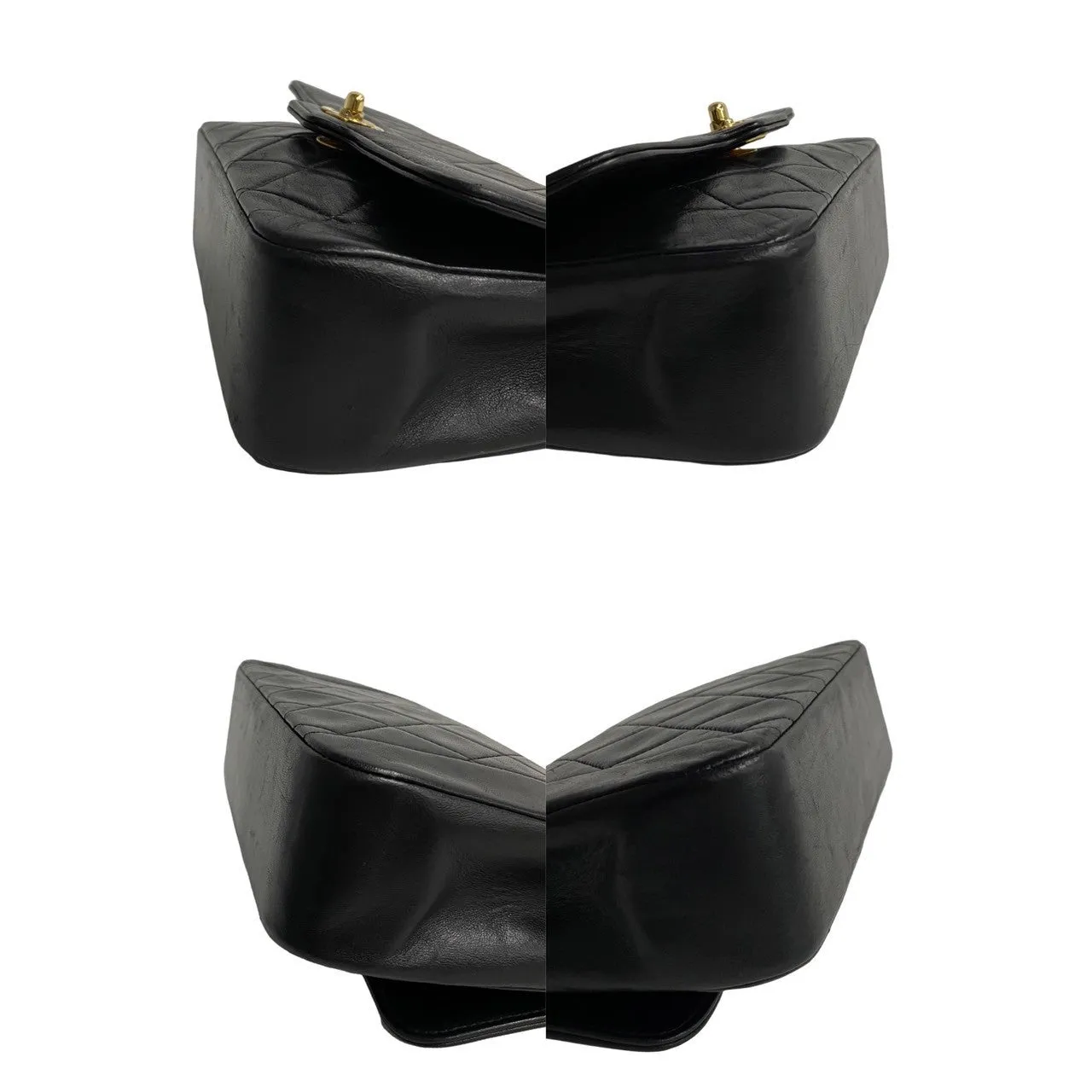 CHANEL Shoulder Bag lambskin black Matrasse