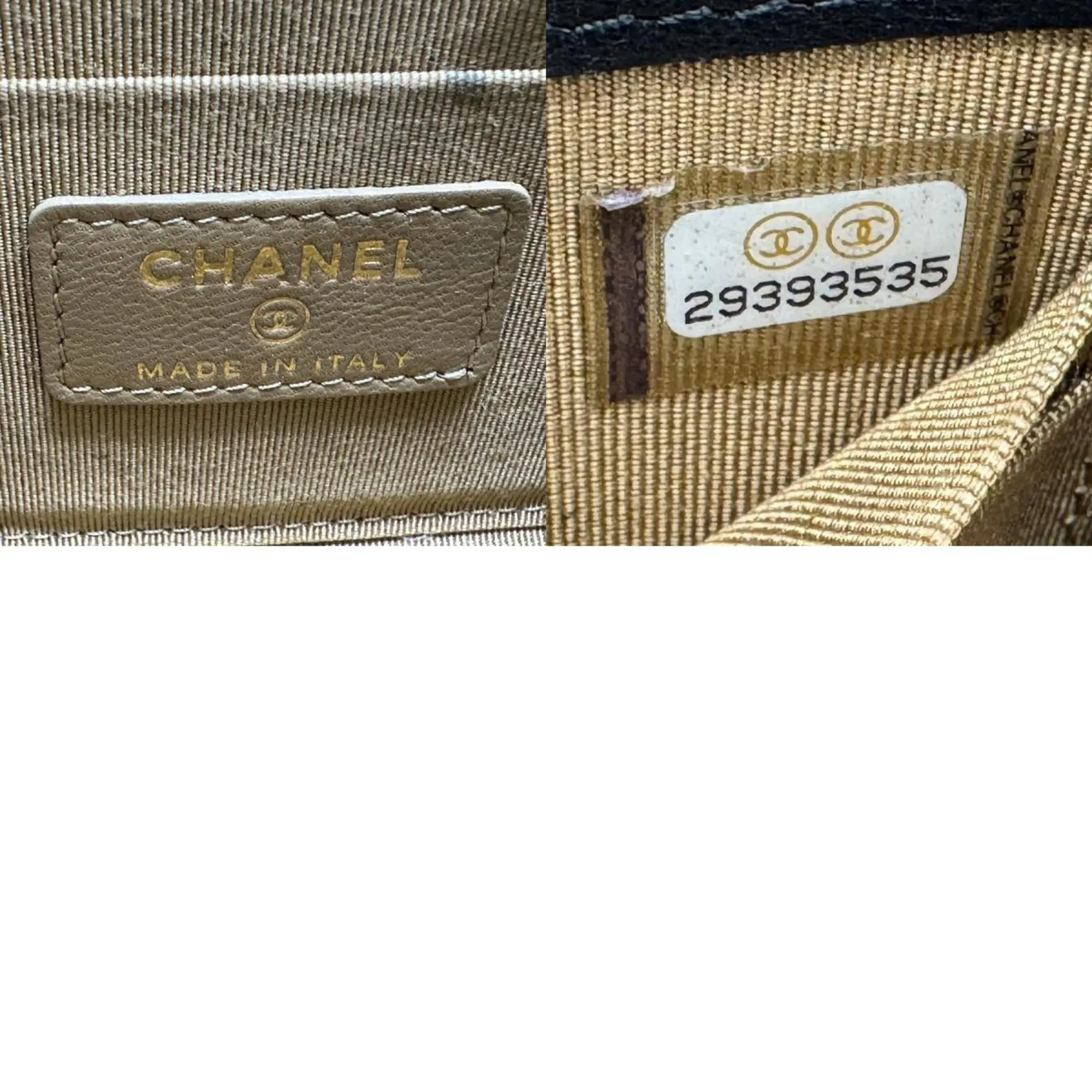 CHANEL Shoulder Bag Leather Faux Pearl Black Women's n0046