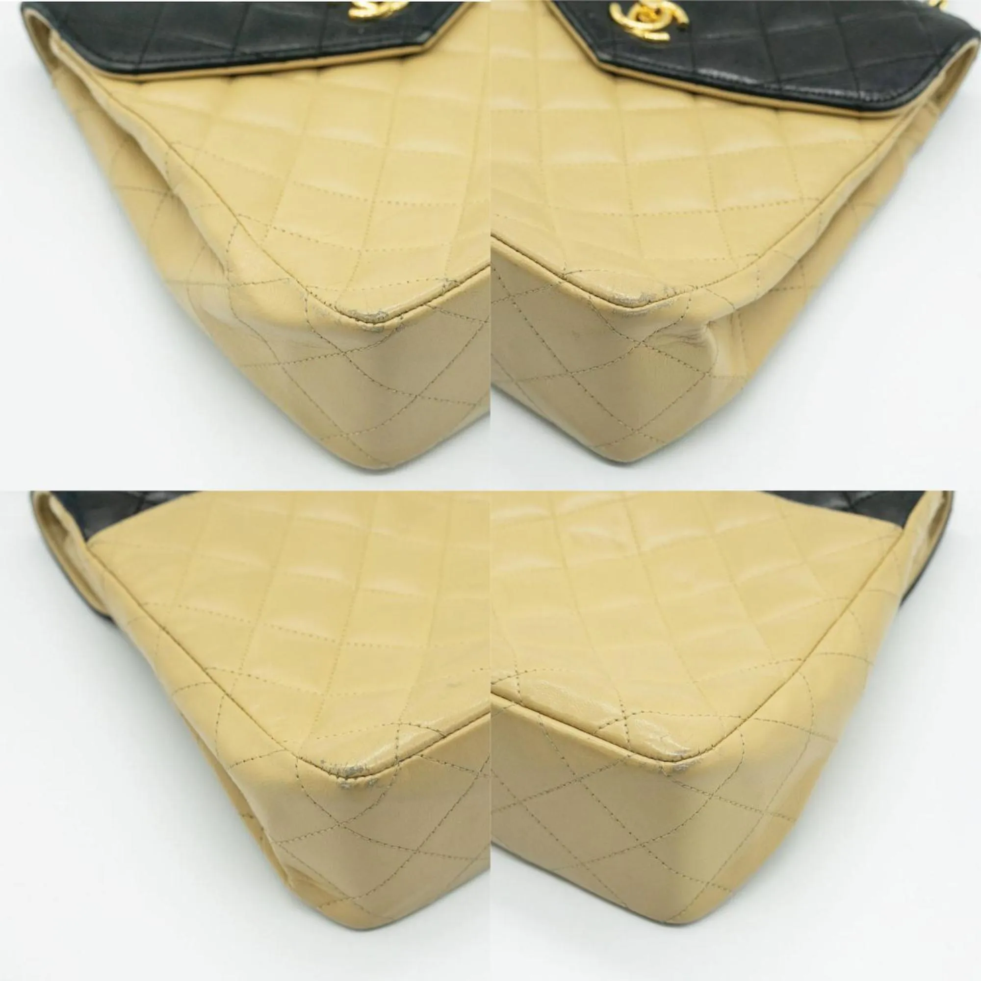 CHANEL Shoulder Bag Matelasse Leather Beige Women's PD14