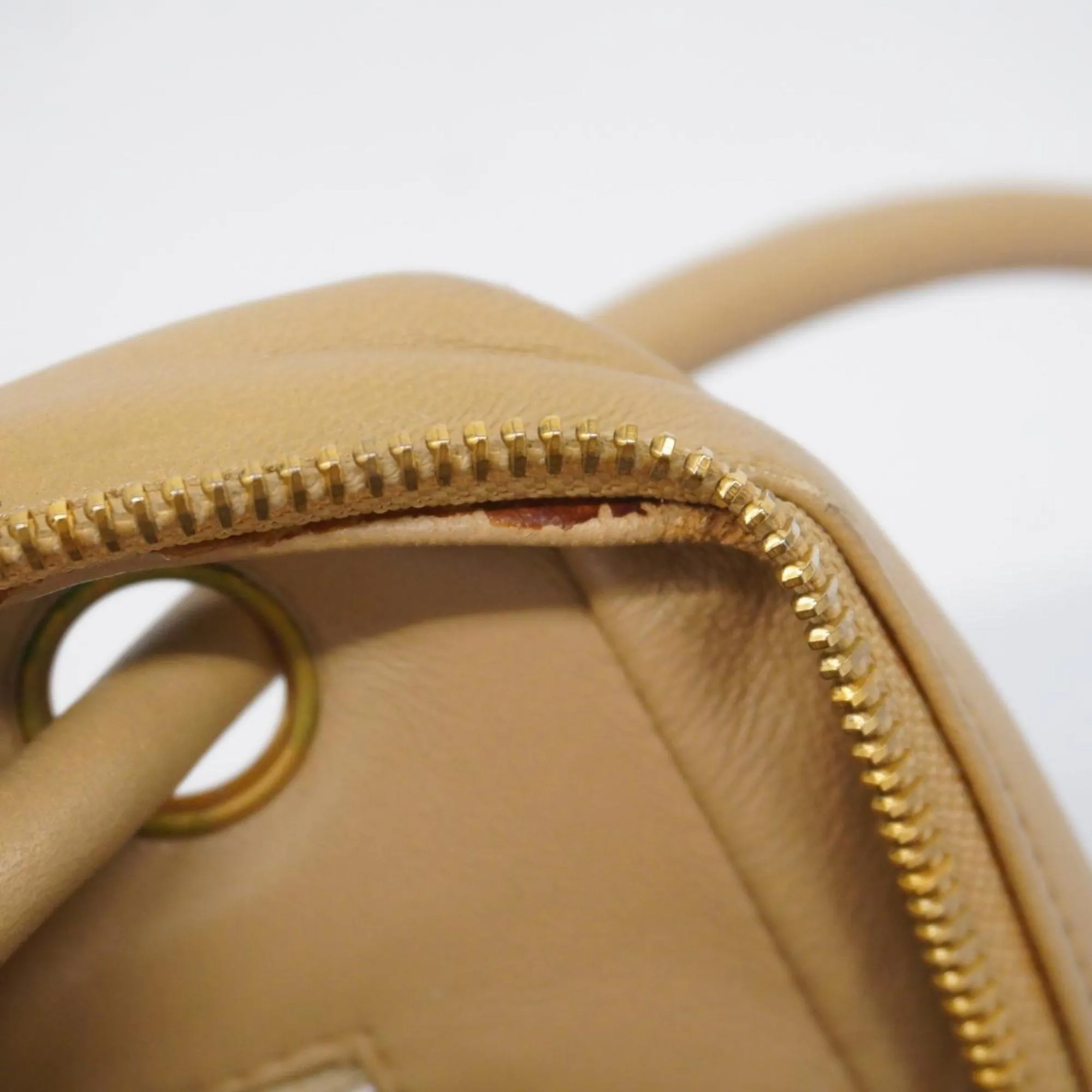 Chanel Shoulder Bag V Stitch Lambskin Beige Women's