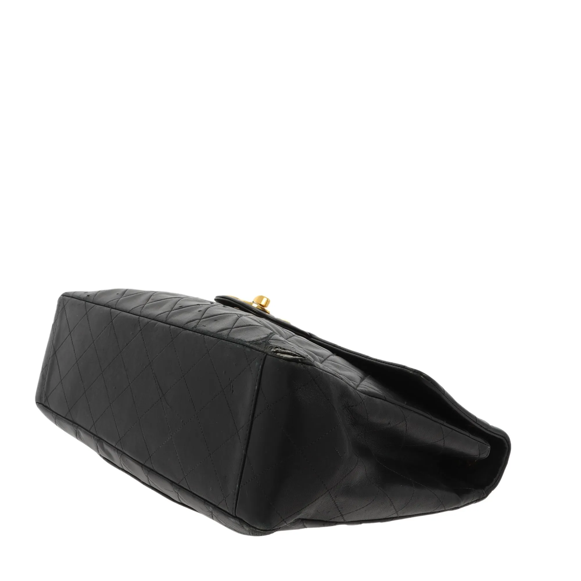 CHANEL Timeless/Classique Maxi Shoulder Bag in Black Leather