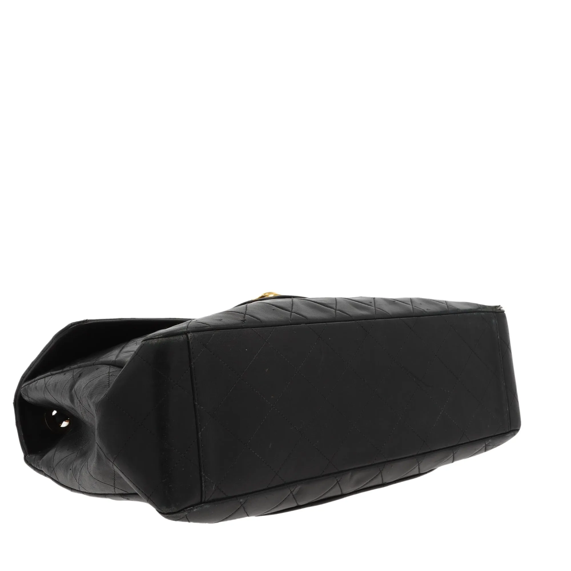 CHANEL Timeless/Classique Maxi Shoulder Bag in Black Leather