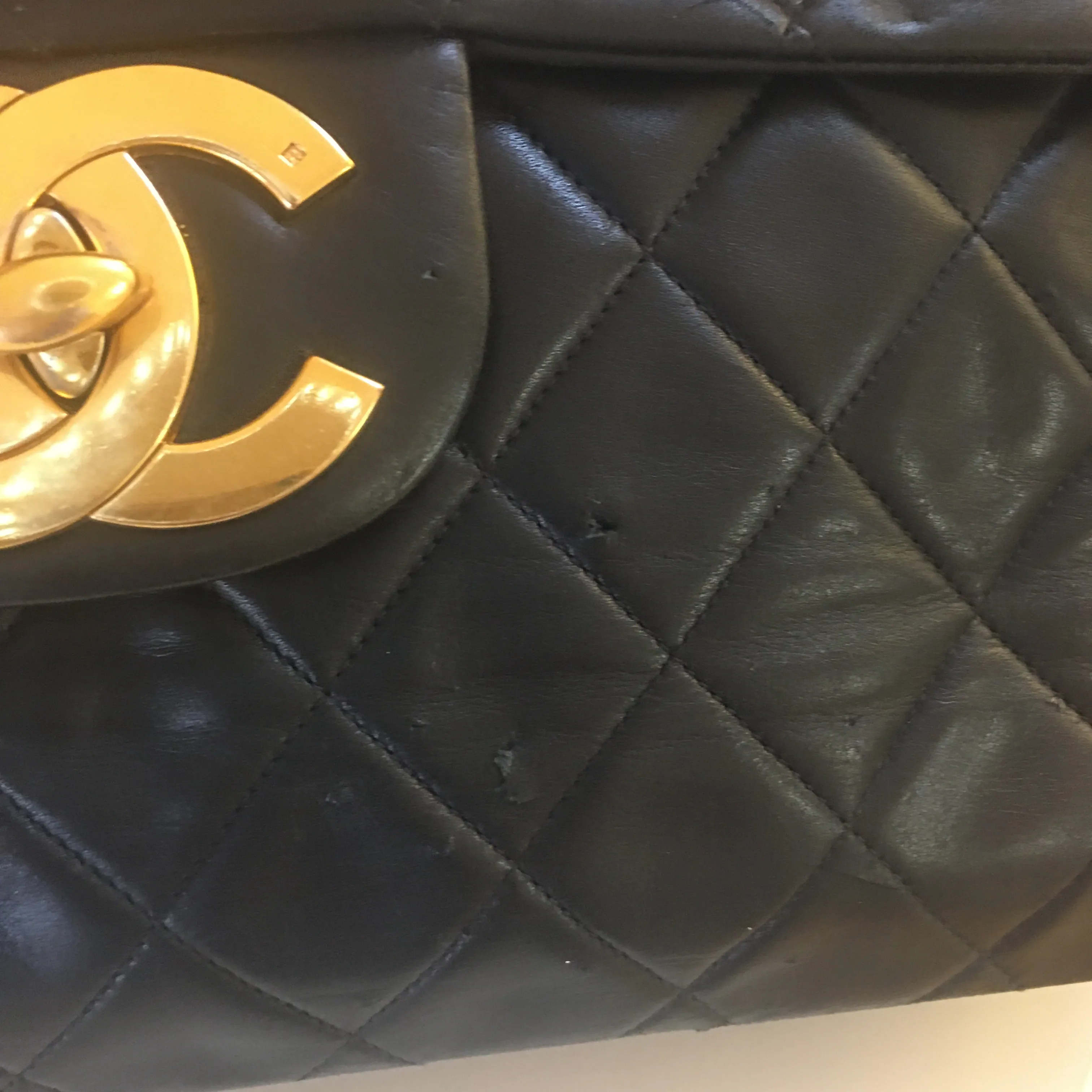 CHANEL Timeless/Classique Maxi Shoulder Bag in Black Leather