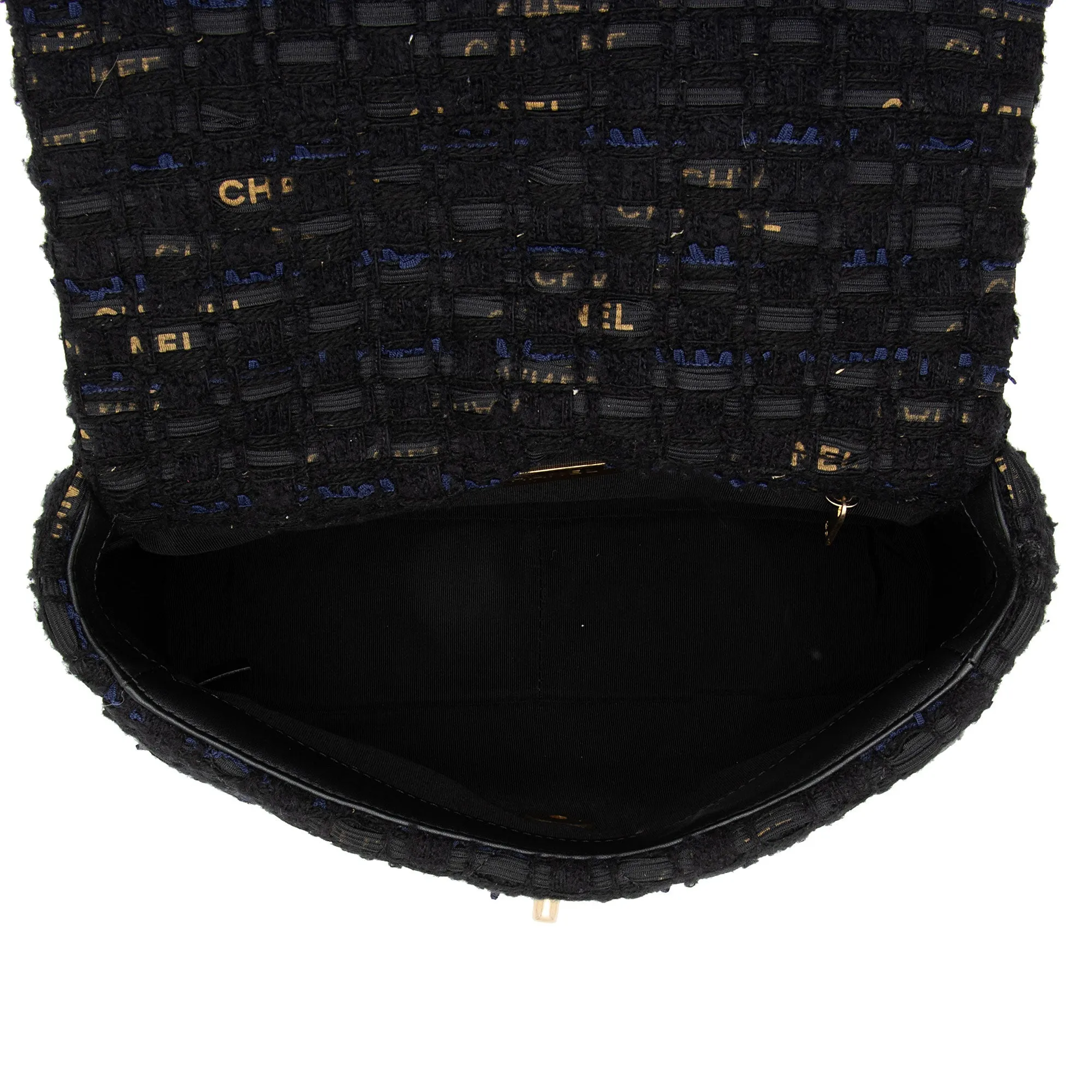Chanel Tweed Ribbon 19 Medium Flap Shoulder Bag (SHF-xjNEFu)