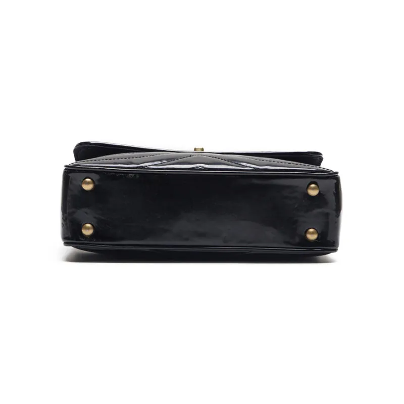 Chanel V-stick Turn-Lock Chain Shoulder Emal Black  Shoulder Bag  Shoulder Bag Mini Shoulder Ladies Bag Hybrid ?? Ship?? SS Himalan Bookstore Online