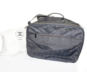 CHANEL Vintage Fabric Travel Handcarry Case Shoulder Bag