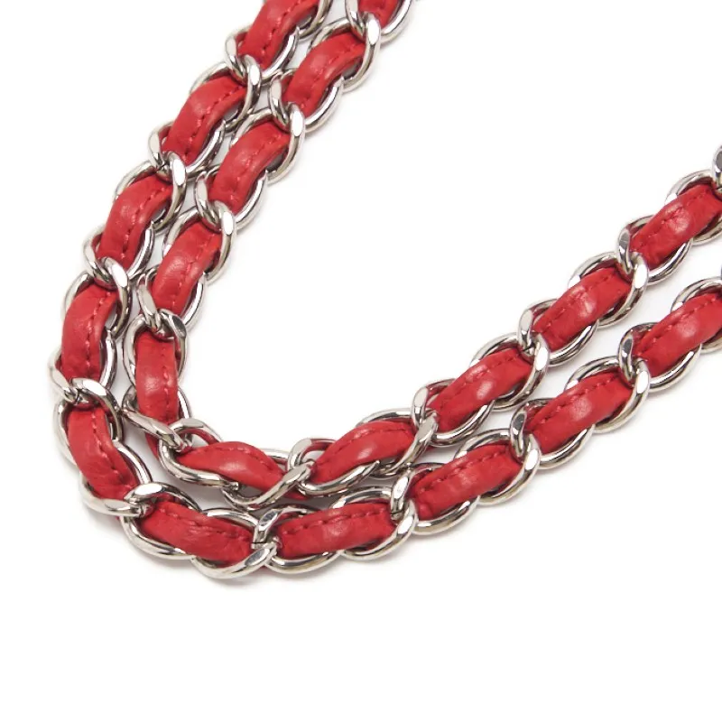 CHANEL/CHANEL Matrasse Turn-Lock Chain Shoulder  S Red (Silver )  Shoulder Bag Lady Shoulder Bag Hybrid ?? Ship?? Dutch Shark Online