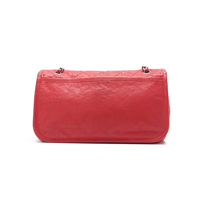CHANEL/CHANEL Matrasse Turn-Lock Chain Shoulder  S Red (Silver )  Shoulder Bag Lady Shoulder Bag Hybrid ?? Ship?? Dutch Shark Online