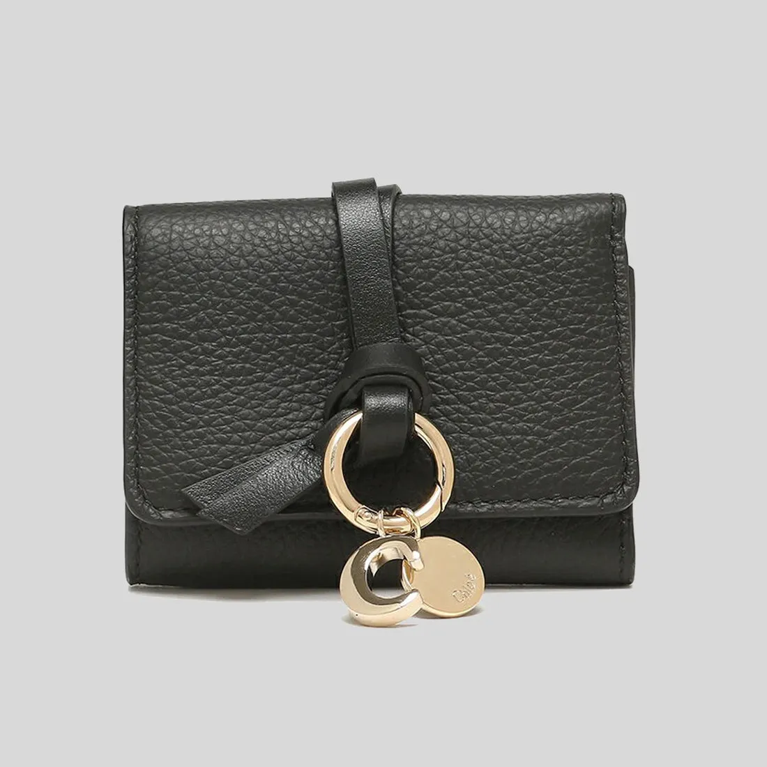 CHLOE Alphabet Mini Trifold Wallet Black CHC21WP946F57
