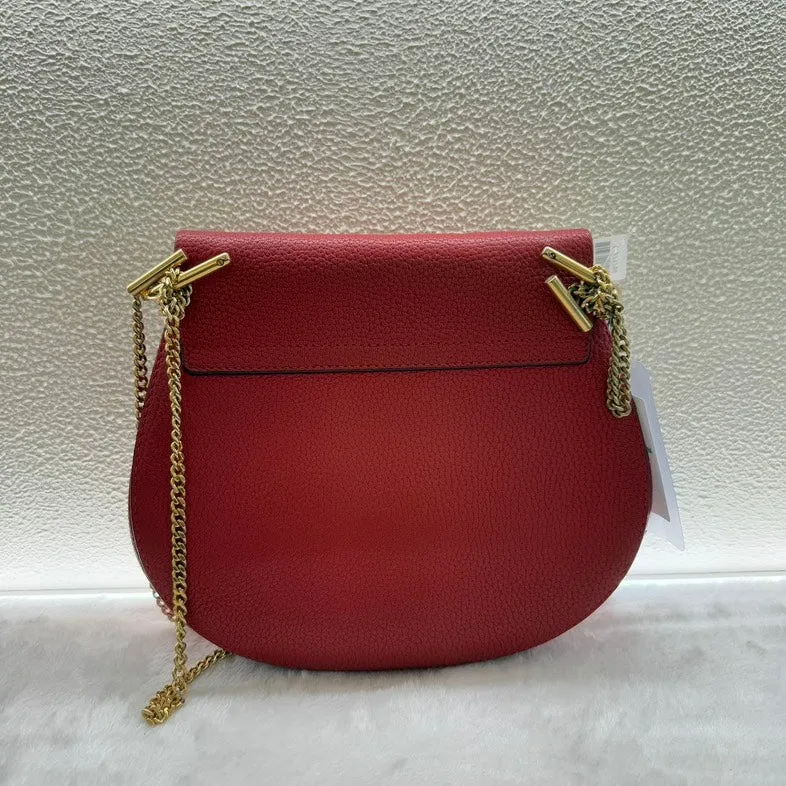 Chloe Drew Red Leather Shoulder Bag