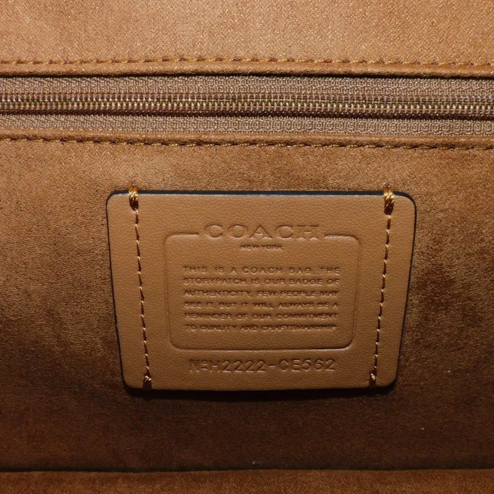 COACH Shoulder Bag CE562 Refined pebble leather x snake embossed leather black Horse and carriage Morgan