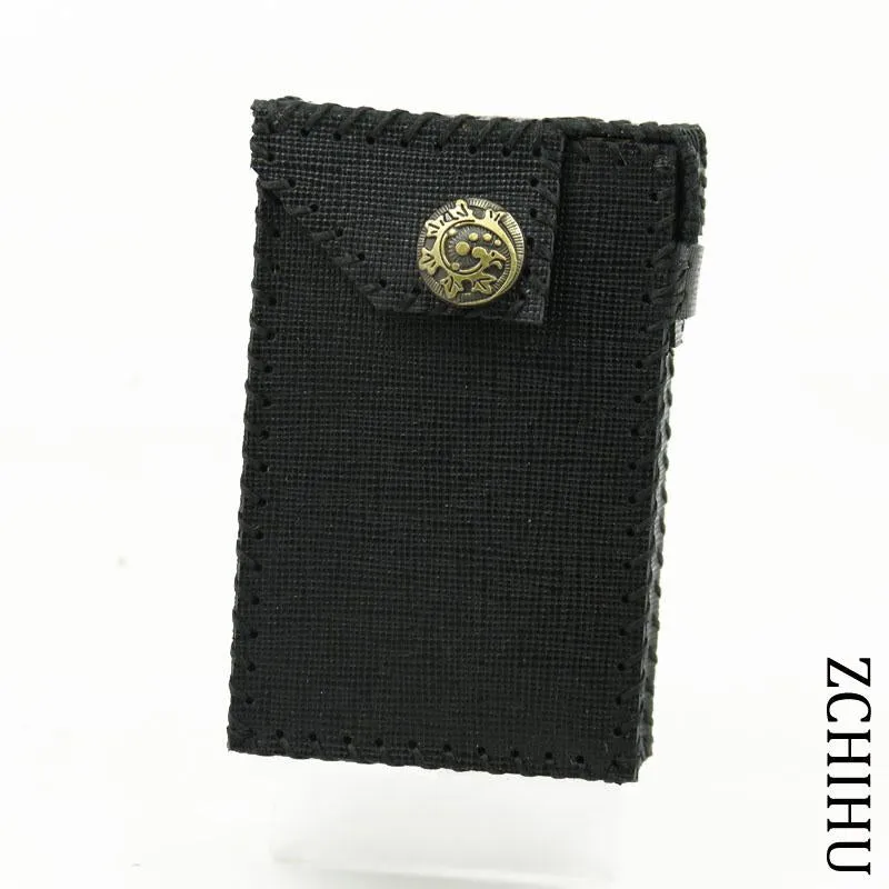 Cool Handmade Leather Mens Black Cigarette Holder Case for Men
