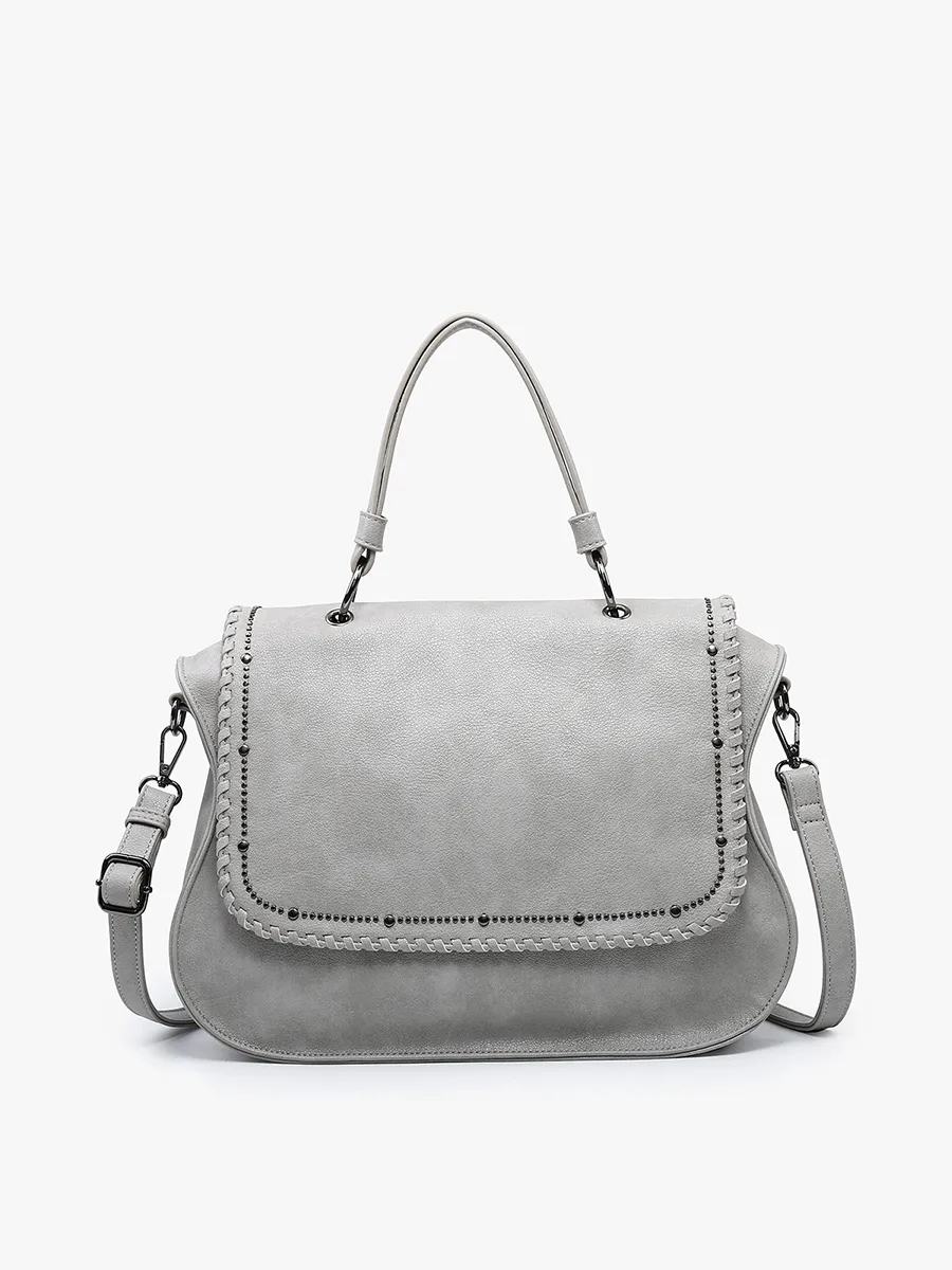 Cricket Vegan Studded Hobo/Tote