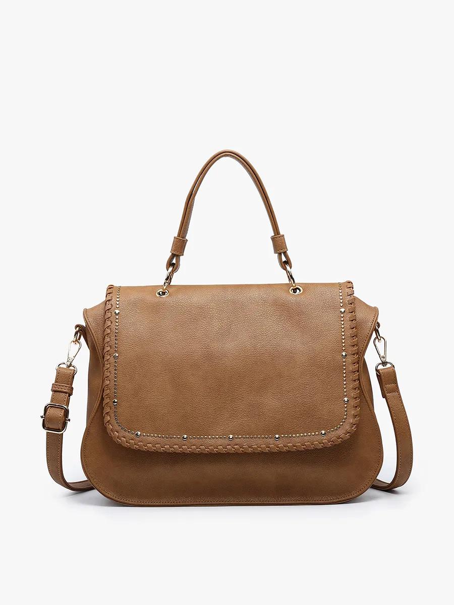 Cricket Vegan Studded Hobo/Tote