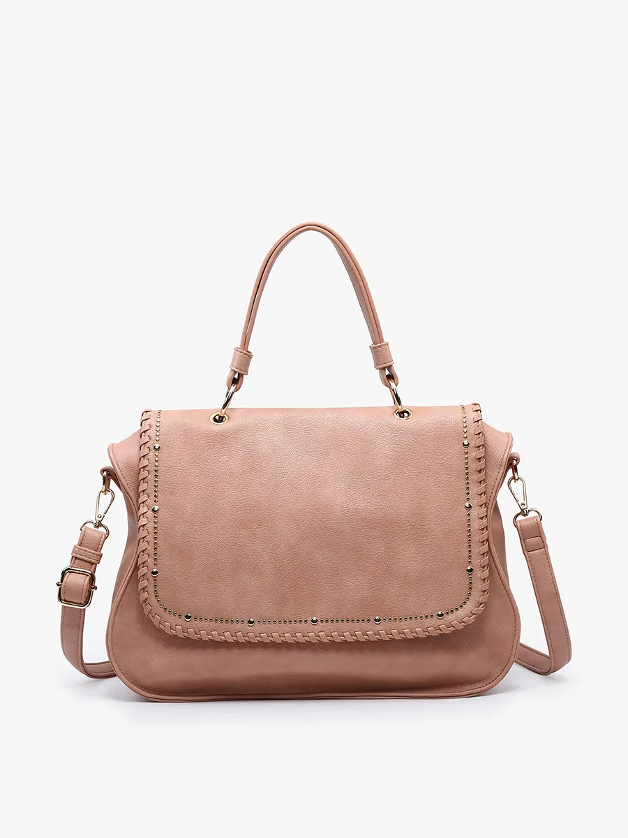 Cricket Vegan Studded Hobo/Tote