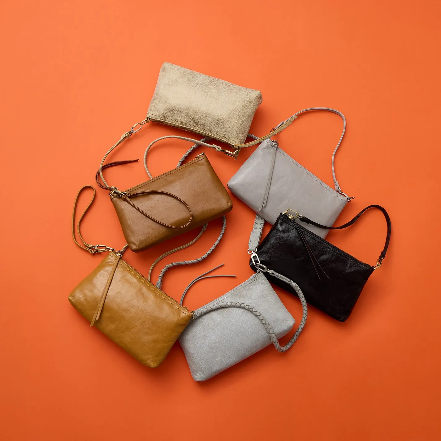 Darcy Crossbody In Buffed Leather - Misty Harbor