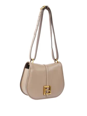 Fendi Taupe Cmon Medium Shoulder Bag.