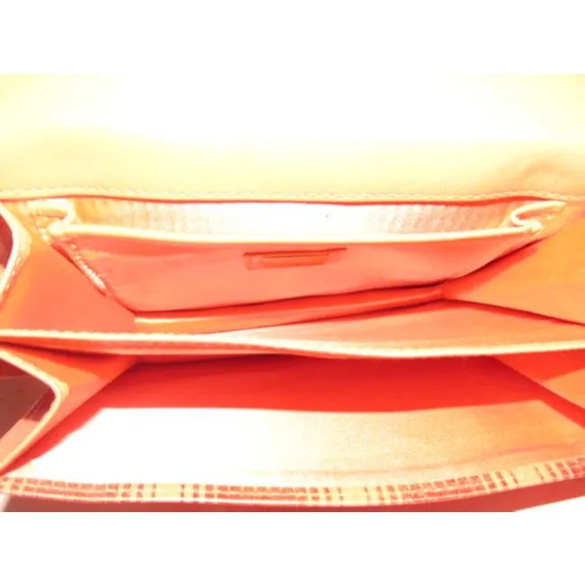 Fendi Textured Saddle Metallic Orange Op Art Print Leather Shoulder Bag