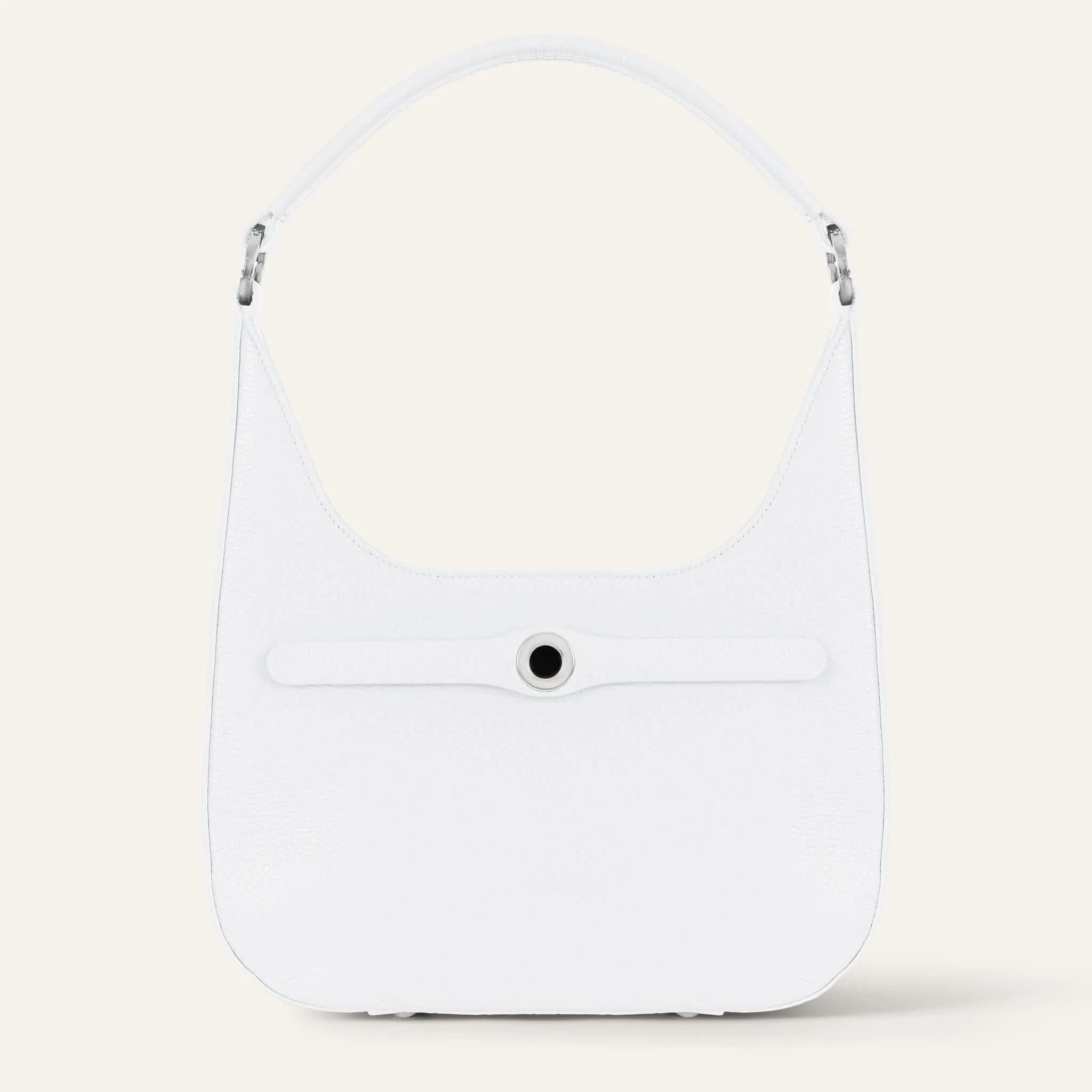 Florence Shoulder Bag | White with Silver hardware