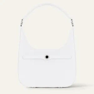 Florence Shoulder Bag | White with Silver hardware